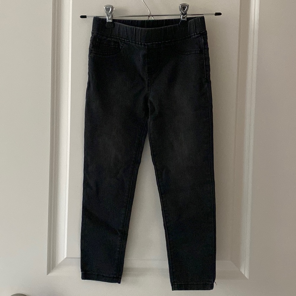 Black straight leg jeans